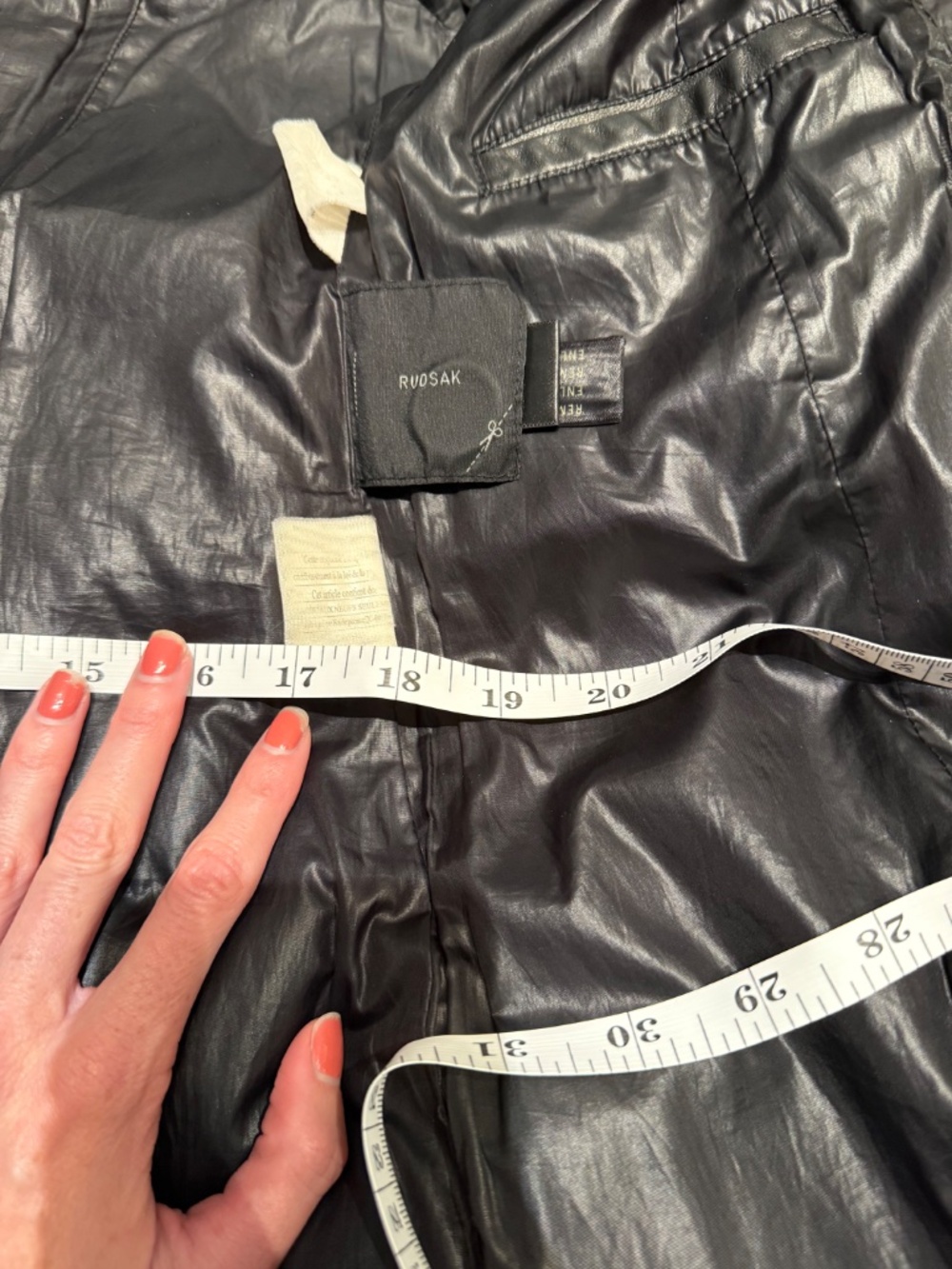 Black  Down Parka with Leather Details and Removable Fur, Rudsak, US M - Picture 11 of 14